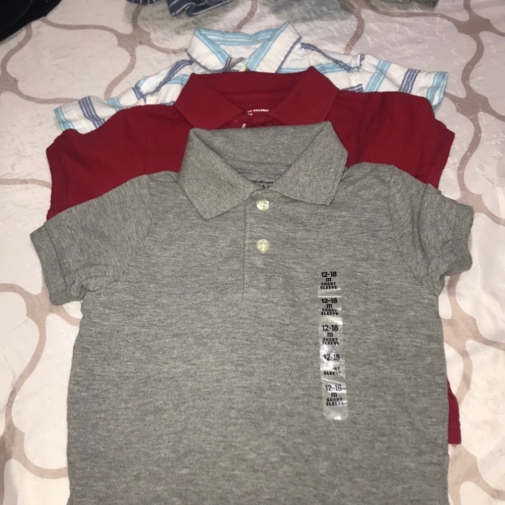 3 colored shirts
